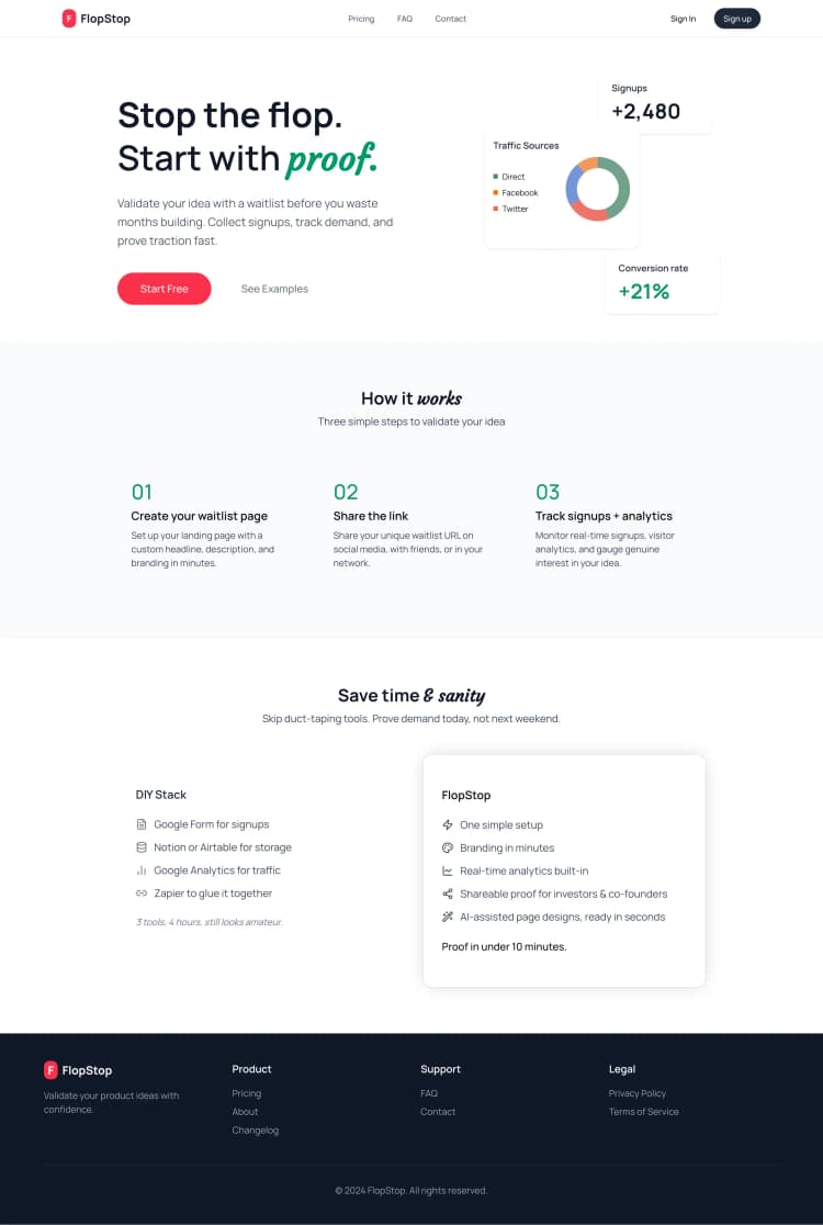 FlopStop - Pre-Launch Waitlist